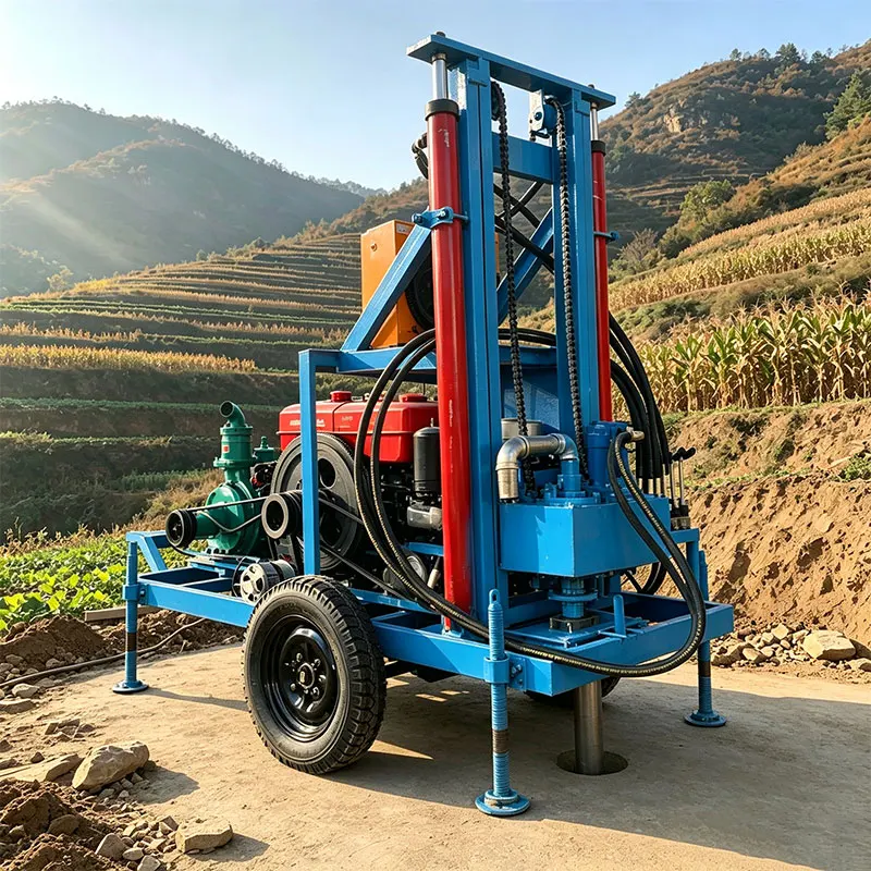 Customized Mobile Hydraulic 28HP Portable 180M High Quality Borehole Easy Operation Water Well Drilling Rig Machine
Customized Mobile Hydraulic 28HP Portable 180M High Quality Borehole Easy Operation Water Well Drilling Rig Machine
