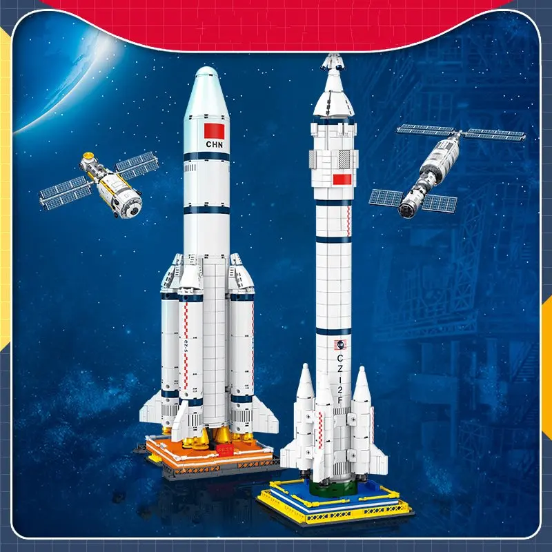 Aerospace Series Long March 2 and Long March 5 Rocket Model Building Block Toy
Aerospace Series Long March 2 and Long March 5 Rocket Model Building Block Toy