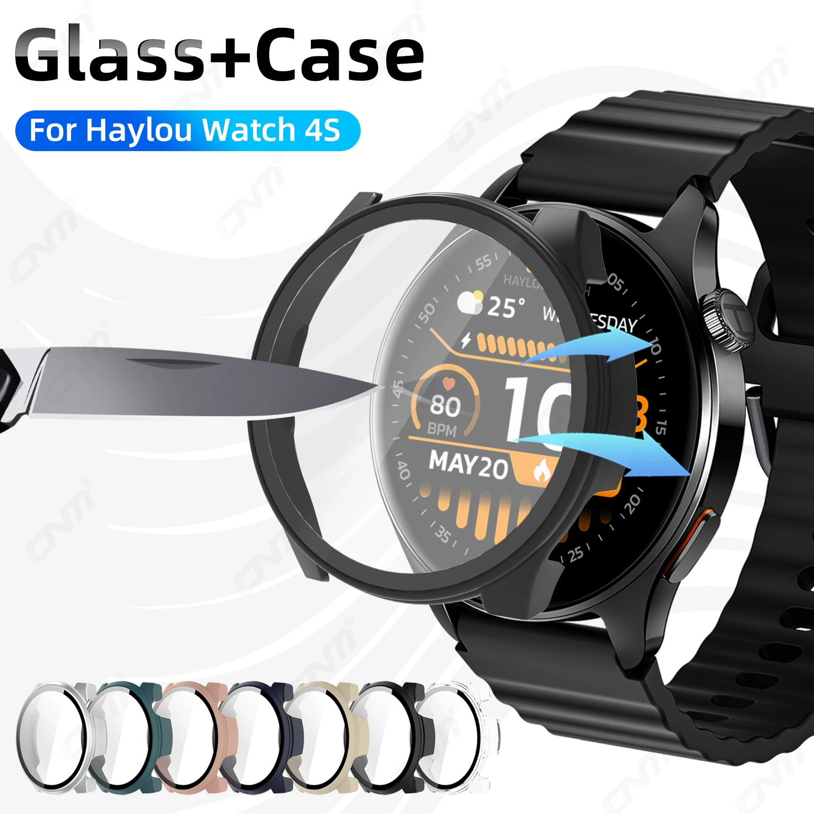 Glass+Case for Haylou Watch 4S Tempered Glass Anti-scratch Screen Protector & Hard PC Protective Bumper Covor Accessories
Glass+Case for Haylou Watch 4S Tempered Glass Anti-scratch Screen Protector & Hard PC Protective Bumper Covor Accessories