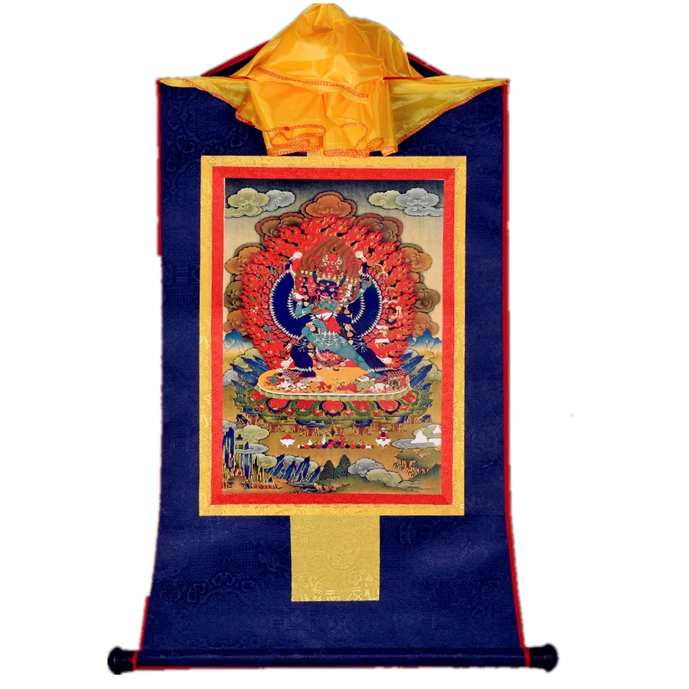 Tibetan Gilding Buddhist The Great Vajra Statue Buddha Exquisite Fengshui Wall Hanging Decorate Thangka for Home/Office/Altar
Tibetan Gilding Buddhist The Great Vajra Statue Buddha Exquisite Fengshui Wall Hanging Decorate Thangka for Home/Office/Altar