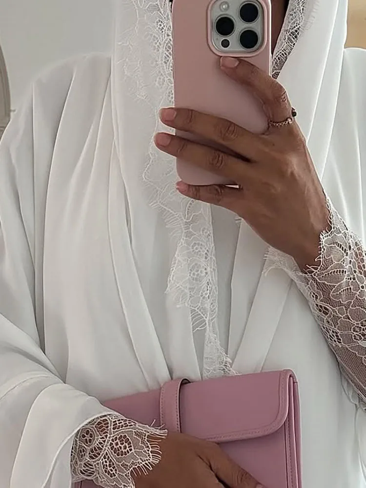 Women's Casual Long Sleeve Solid Long Outercoats Elegant Lace Patchwork Chiffon Coats Spring Autumn Fashion Headscarf Cardigan
Women's Casual Long Sleeve Solid Long Outercoats Elegant Lace Patchwork Chiffon Coats Spring Autumn Fashion Headscarf Cardigan