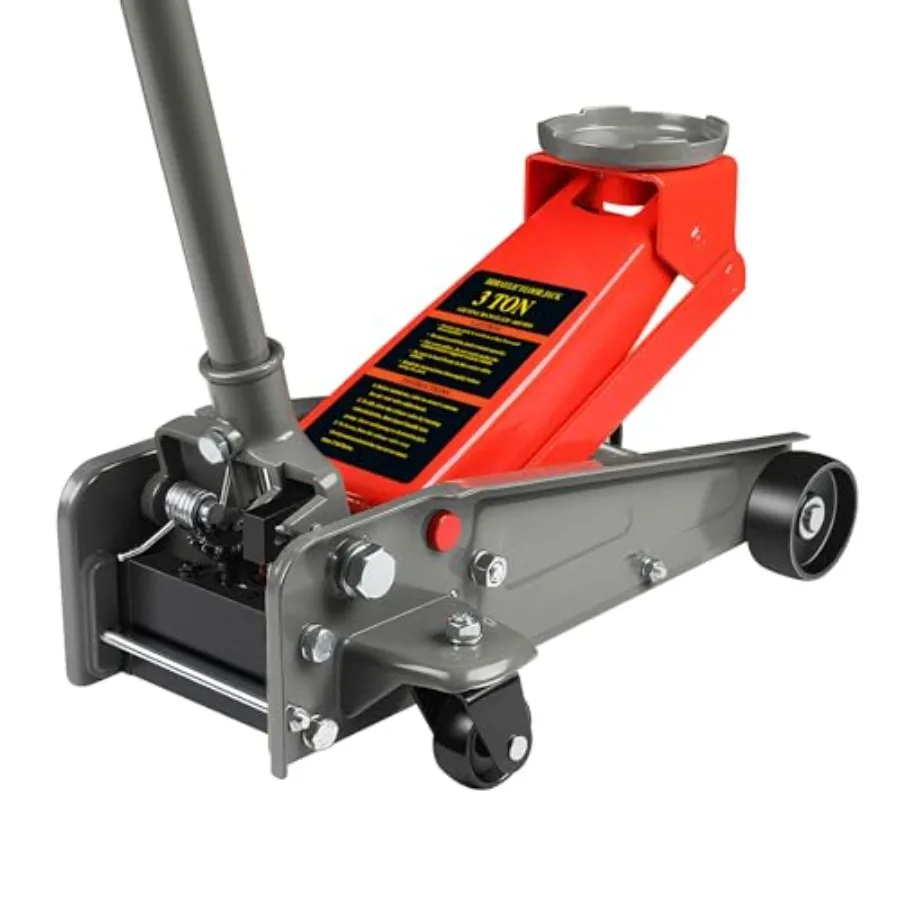 3 Ton Floor Jack for automotive repair, carbon steel, red, fast lift with wheels and 5.31-18.11 lifting range
3 Ton Floor Jack for automotive repair, carbon steel, red, fast lift with wheels and 5.31-18.11 lifting range