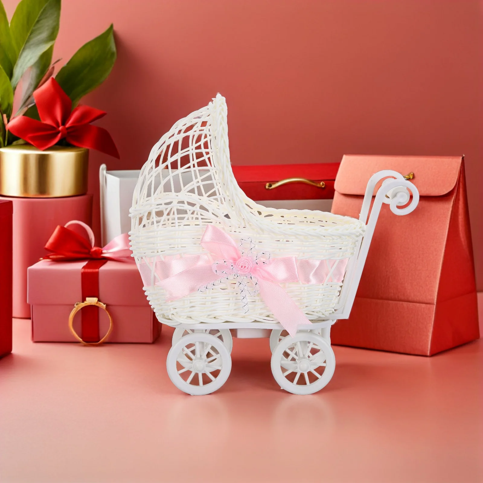 Mini Wicker Stroller Basket Decor Natural Woven Flower Snack Serving Container for Baby Shower Wedding Party Favor Display
Mini Wicker Stroller Basket Decor Natural Woven Flower Snack Serving Container for Baby Shower Wedding Party Favor Display