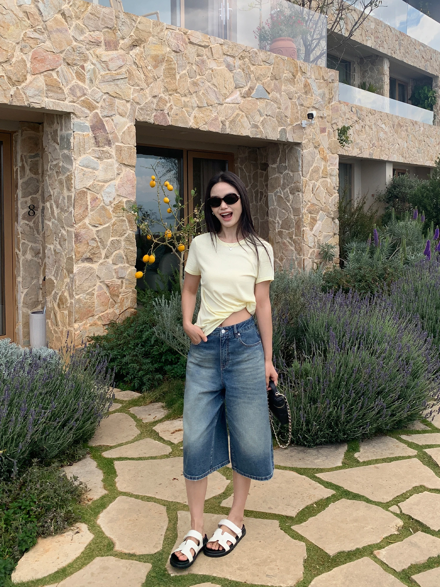 Pusumede American Retro Washed Seven-Foot Jeans Women's Mid-Low Waist Loose Wide Leg Mid-Pants Blue Wilderness Style
Pusumede American Retro Washed Seven-Foot Jeans Women's Mid-Low Waist Loose Wide Leg Mid-Pants Blue Wilderness Style