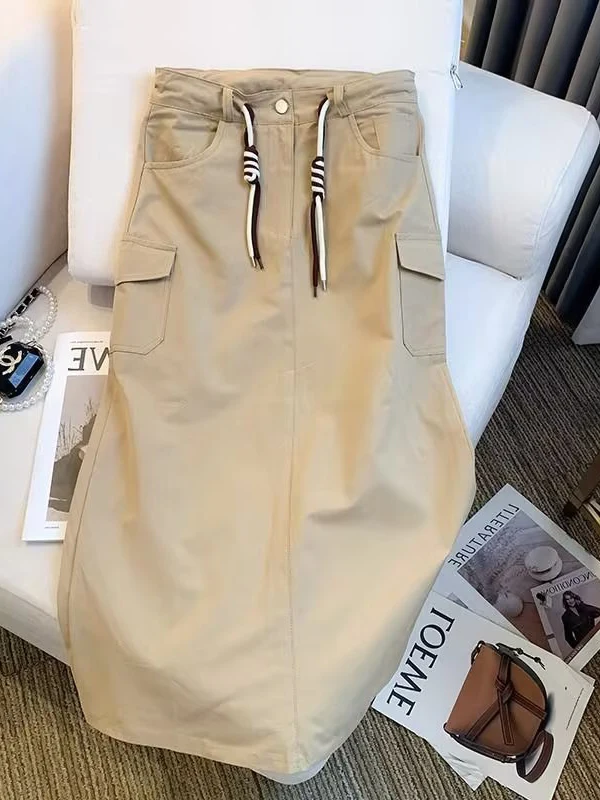 High Waist Midi Skirt for Women Spring Summer New Style Small Size Tailored Skirt Korean Version Commute Pure Color A-Line Skirt
High Waist Midi Skirt for Women Spring Summer New Style Small Size Tailored Skirt Korean Version Commute Pure Color A-Line Skirt
