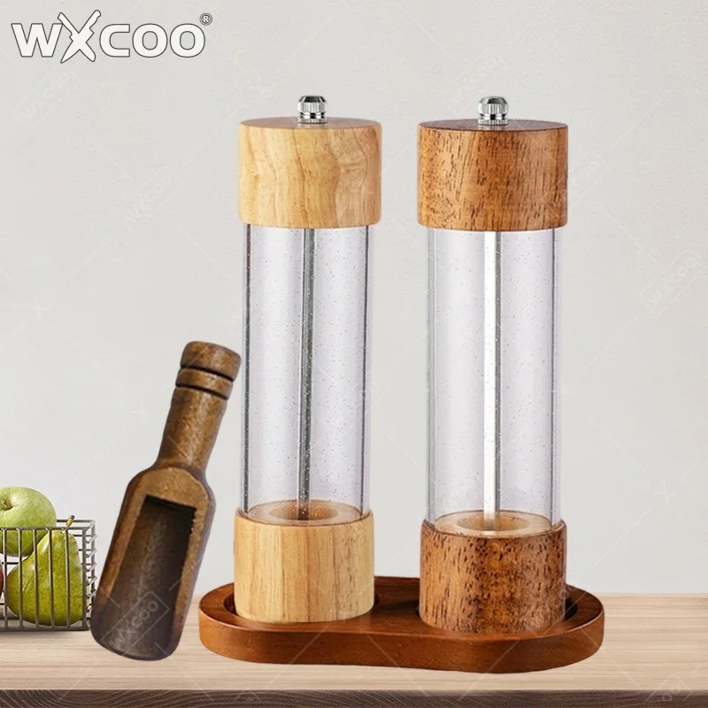 WXCOO 6inch 8inch Manual Salt and Pepper Mills Wood Pepper Grinder Acrylic Salt and Pepper Grinder Set Adjustable Ceramic Core
WXCOO 6inch 8inch Manual Salt and Pepper Mills Wood Pepper Grinder Acrylic Salt and Pepper Grinder Set Adjustable Ceramic Core