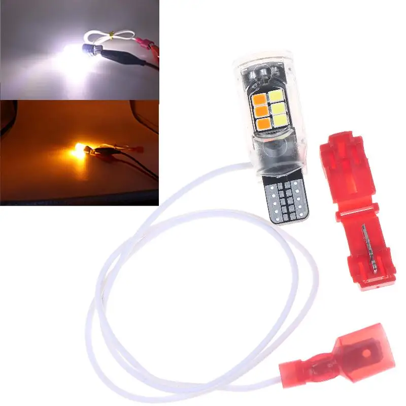 【1Pcs Moto Turn Signal Canbus Day Running Light T10/T15 902 904 906 912 921 W16W LED Bulbs 48SMD Dual Color 3014 Chip 12V 3W】
【1Pcs Moto Turn Signal Canbus Day Running Light T10/T15 902 904 906 912 921 W16W LED Bulbs 48SMD Dual Color 3014 Chip 12V 3W】