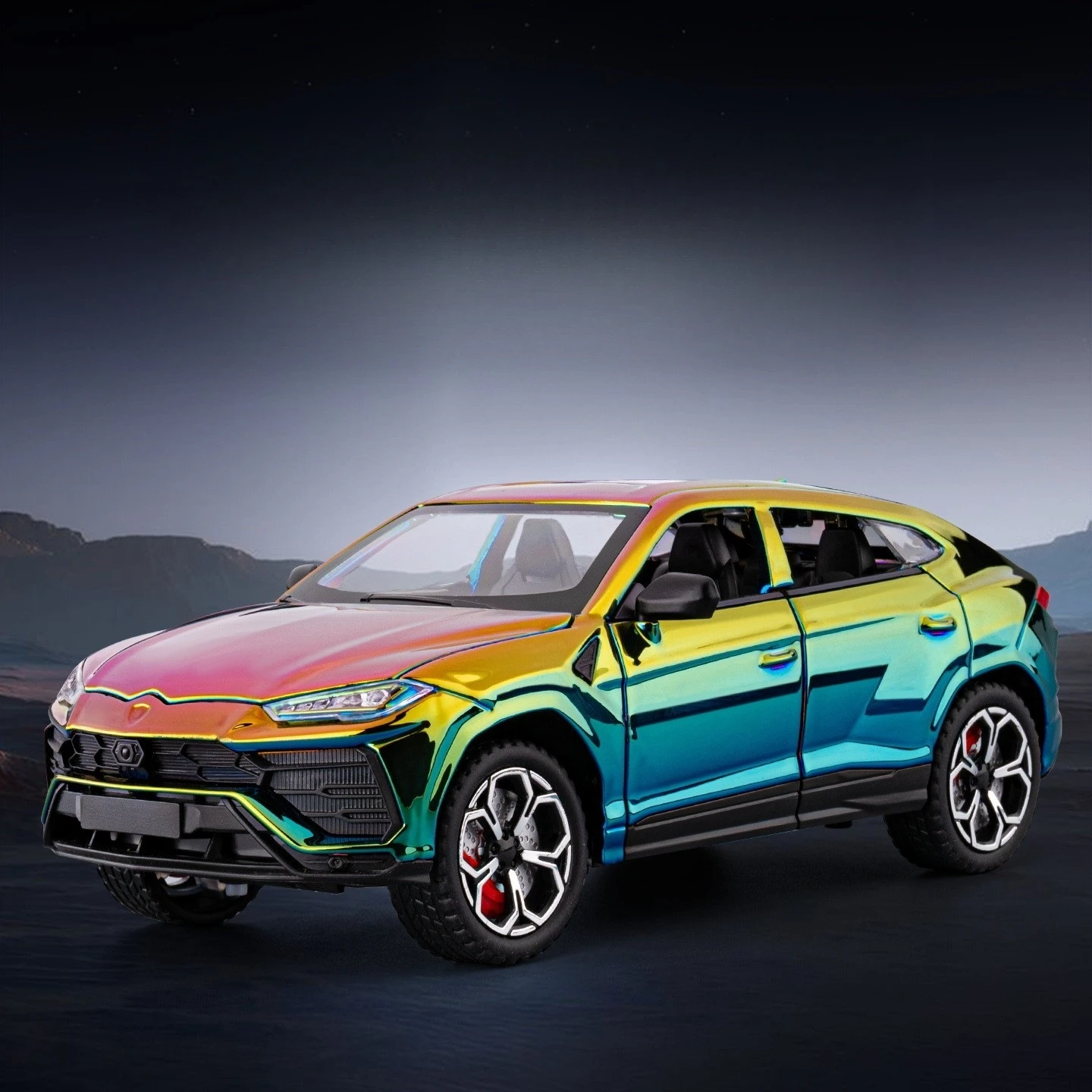 Car Zhi 1:24 Simulation Alloy Lambo Bison Electroplating Version Sports Car Model Children's Sound and Light Toy Car Wholesale
Car Zhi 1:24 Simulation Alloy Lambo Bison Electroplating Version Sports Car Model Children's Sound and Light Toy Car Wholesale
