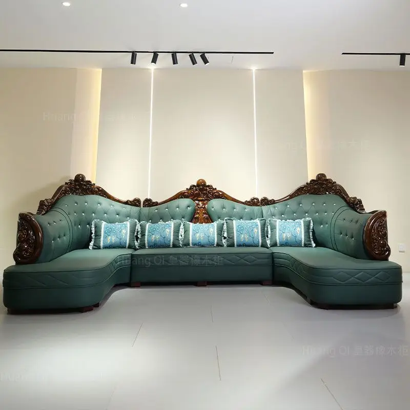 Home European new solid wood European leather art combination high-end carved living room small apartment princess sofa leather
Home European new solid wood European leather art combination high-end carved living room small apartment princess sofa leather