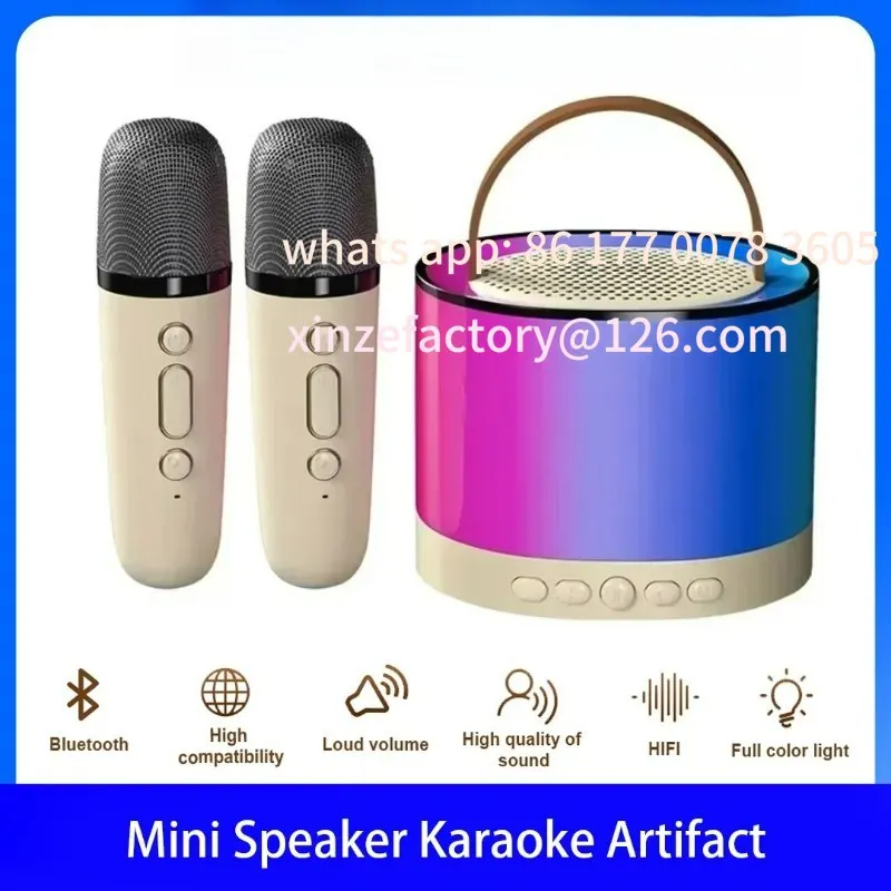 Customizable Wireless Bluetooth Speaker Karaoke Machine With 2 Microphone Portable Soundbar Audio Music Player
Customizable Wireless Bluetooth Speaker Karaoke Machine With 2 Microphone Portable Soundbar Audio Music Player