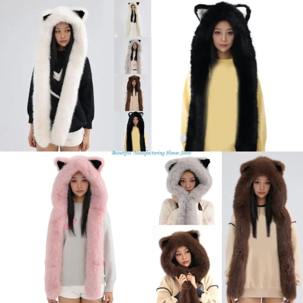 E56A Foxs Pattern Hat Adult Soft Plush Hat Thicken Female Hat Winter Accessory for Outdoor Activity
E56A Foxs Pattern Hat Adult Soft Plush Hat Thicken Female Hat Winter Accessory for Outdoor Activity