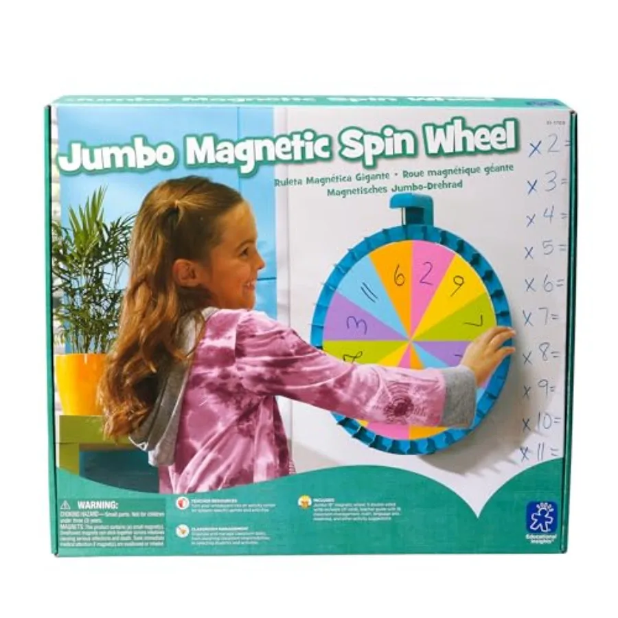 Jumbo Magnetic Spin Wheel - Customizable Magnetic Spinner for Classroom Games and Learning Activities Fun Teacher and Classroom
Jumbo Magnetic Spin Wheel - Customizable Magnetic Spinner for Classroom Games and Learning Activities Fun Teacher and Classroom