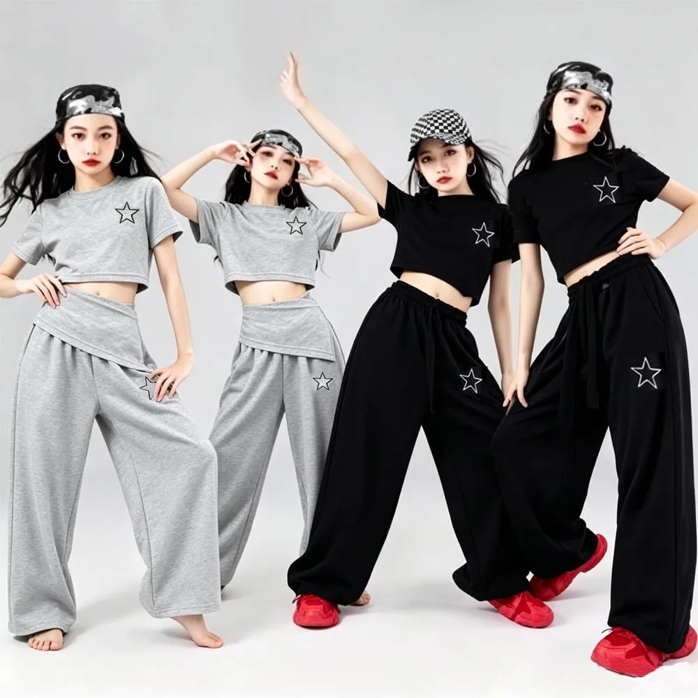 Hip Hop Dance Costumes for Kids Girls K-pop Black Crop Top Tiered Skirt Children Jazz Streetdance Outfit Girl Group Clothes Sets
Hip Hop Dance Costumes for Kids Girls K-pop Black Crop Top Tiered Skirt Children Jazz Streetdance Outfit Girl Group Clothes Sets