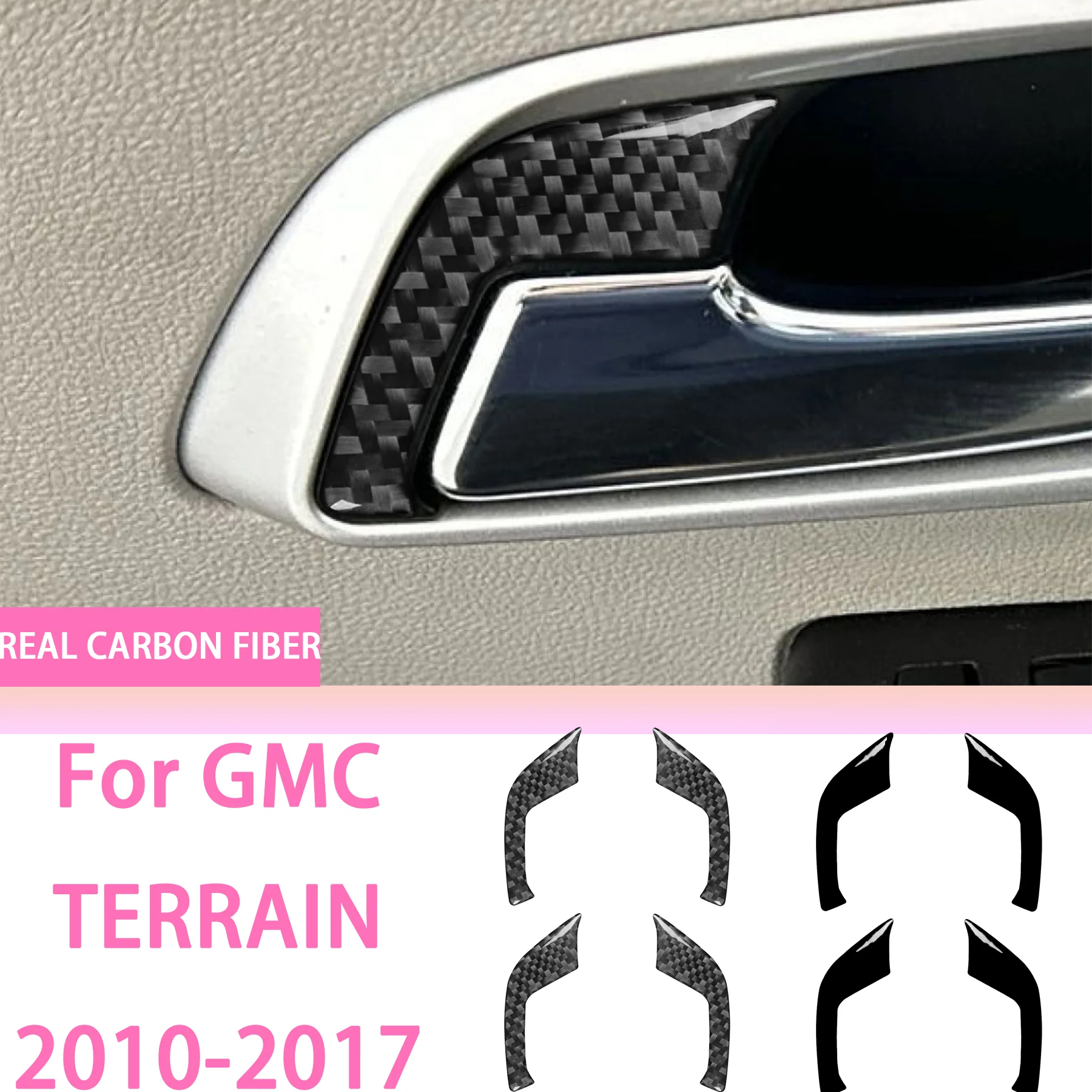 Real Carbon Fiber Interior Door Handle Cover Trim For GMC Terrain Equinox 2010-2017 Decoration Interior Accessories Sticker
Real Carbon Fiber Interior Door Handle Cover Trim For GMC Terrain Equinox 2010-2017 Decoration Interior Accessories Sticker
