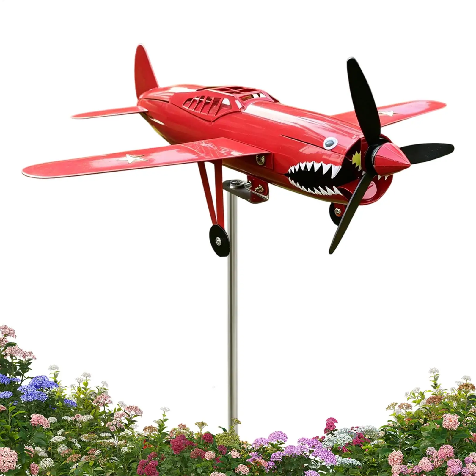 Yard Wind Spinners Metal Shark Mouth Airplane Weathervane Outdoor Decor Warplane Porch Windmill For Aviation Lover Pilot
Yard Wind Spinners Metal Shark Mouth Airplane Weathervane Outdoor Decor Warplane Porch Windmill For Aviation Lover Pilot