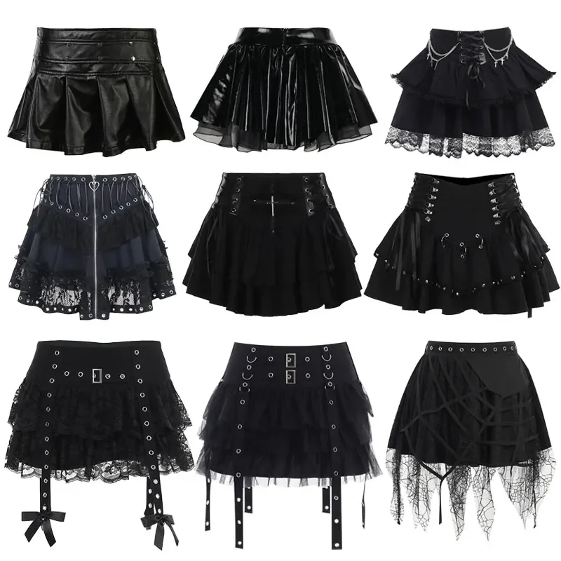 Gothic Mini Skirts Black High Waist Women Skirt 2024 New Y2k Style Harajuku Punk Goth Dark Grunge Streetwear Female Clothes
Gothic Mini Skirts Black High Waist Women Skirt 2024 New Y2k Style Harajuku Punk Goth Dark Grunge Streetwear Female Clothes