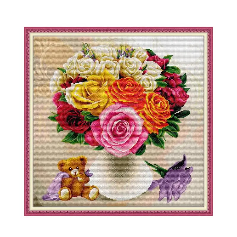 Rose flower 2 cross stitch kit bird winter snow 14ct 11ct count printed embroidery DIY handmade needlework craft
Rose flower 2 cross stitch kit bird winter snow 14ct 11ct count printed embroidery DIY handmade needlework craft