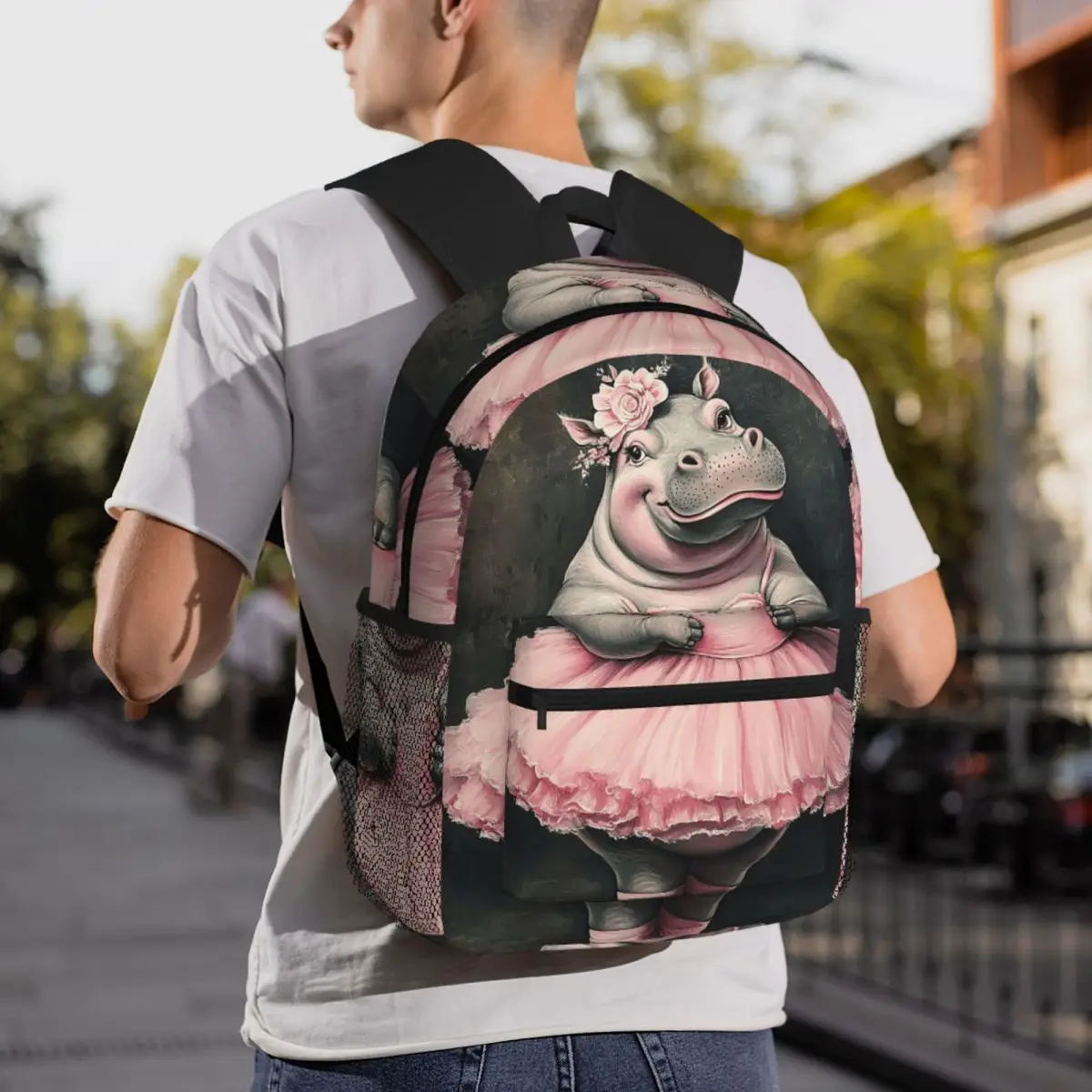 Retro Hippo Print Backpack Daypack Large Capacity Boys Girls BookBag School Bag Shoulder Bags for Men Women
Retro Hippo Print Backpack Daypack Large Capacity Boys Girls BookBag School Bag Shoulder Bags for Men Women