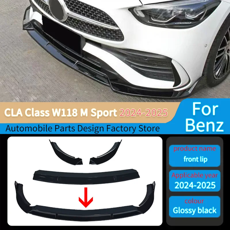 2024 To 2025 for Mercedes Benz CLA Class W118 M Sport 3pcs Front Bumper Lip Spoiler Blade Lower Shovel Refit Surround Body Kits
2024 To 2025 for Mercedes Benz CLA Class W118 M Sport 3pcs Front Bumper Lip Spoiler Blade Lower Shovel Refit Surround Body Kits