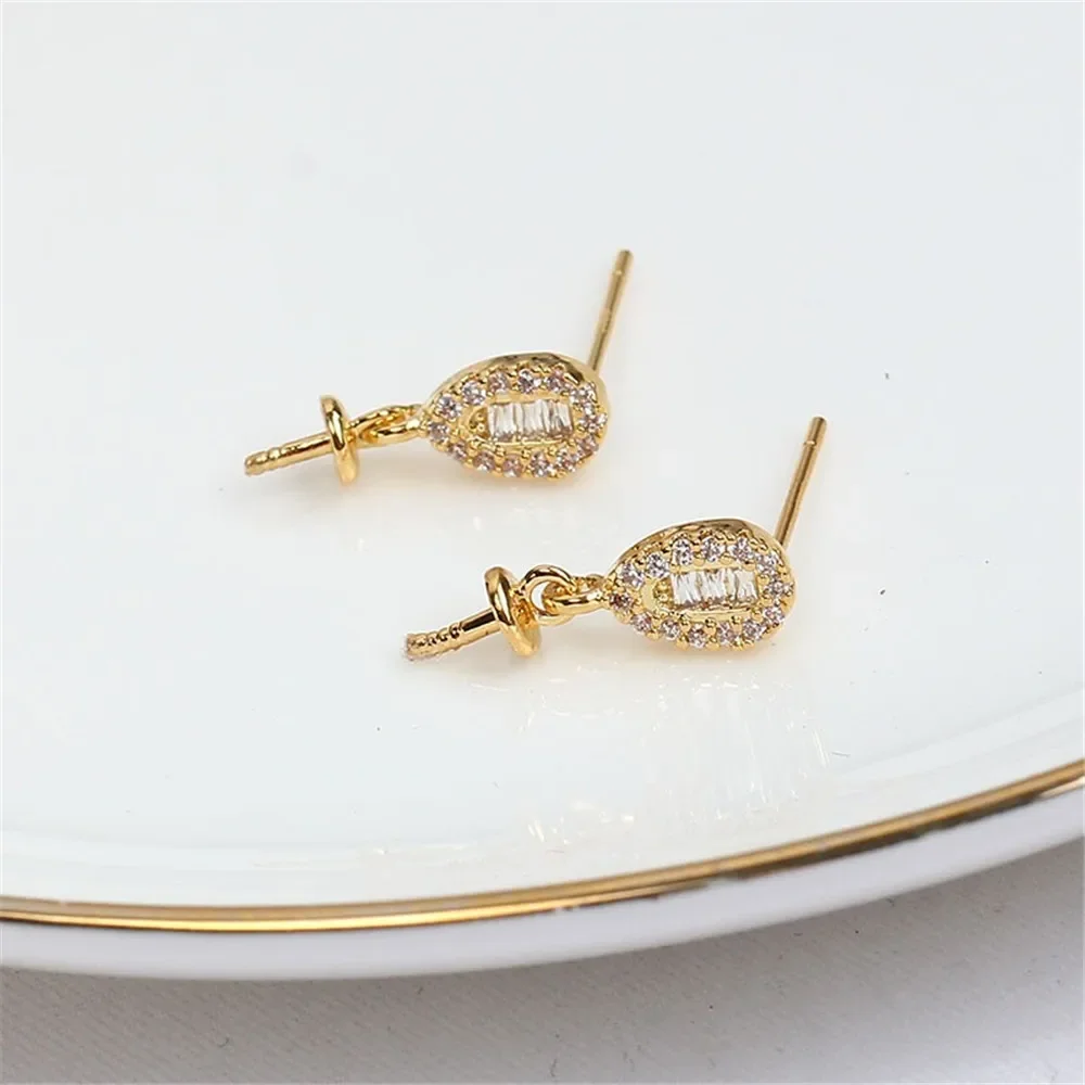 Позолоченные серьги с жемчугом, принадлежности для изготовления ювелирных изделий своими руками, пустые основания для ушей для аксессуаров ручной работы, 1 пара без жемчуга 
Позолоченные серьги с жемчугом, принадлежности для изготовления ювелирных изделий своими руками, пустые основания для ушей для аксессуаров ручной работы, 1 пара без жемчуга