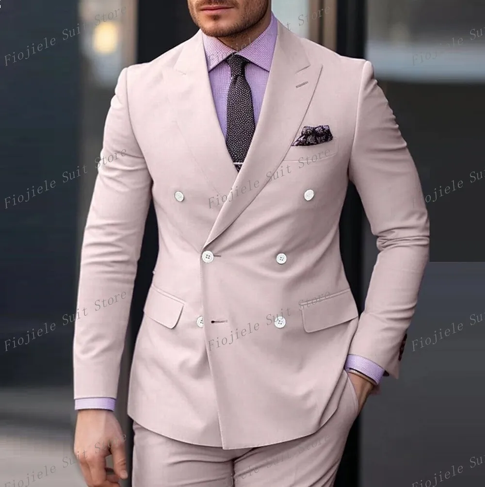 New Light Pink Male Business Prom Wedding Party Formal Occasion Tuxedos Groom Groomsman Men Suit 2 Piece Set Jacket And Pants
New Light Pink Male Business Prom Wedding Party Formal Occasion Tuxedos Groom Groomsman Men Suit 2 Piece Set Jacket And Pants