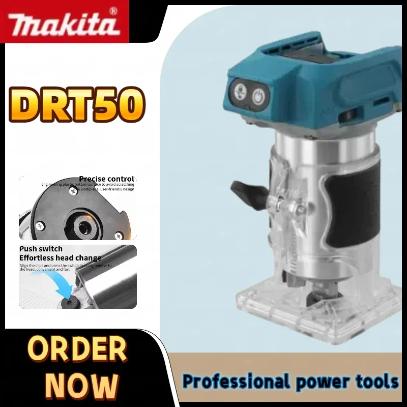 Аккумуляторный бесщеточный триммер Makita DRT50 для резьбы по дереву, фрезерования и портативной обработки.
Аккумуляторный бесщеточный триммер Makita DRT50 для резьбы по дереву, фрезерования и портативной обработки.