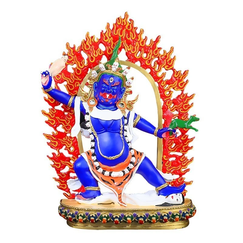 Buddha statue ornament, tabletop offering Dharma protector statue, copper painted Liu ornament
Buddha statue ornament, tabletop offering Dharma protector statue, copper painted Liu ornament