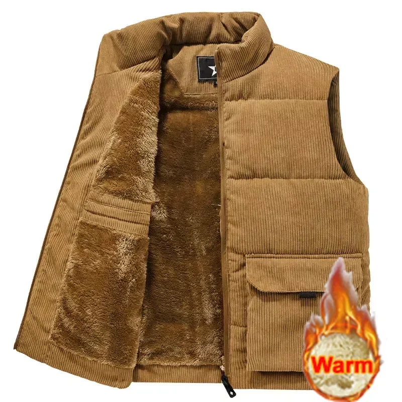 Winter Male Fleece Warm Vest Coats Men Stand Collar Army Thicken Waistcoats Clothing Mens Jacket Sleeveless Vest
Winter Male Fleece Warm Vest Coats Men Stand Collar Army Thicken Waistcoats Clothing Mens Jacket Sleeveless Vest