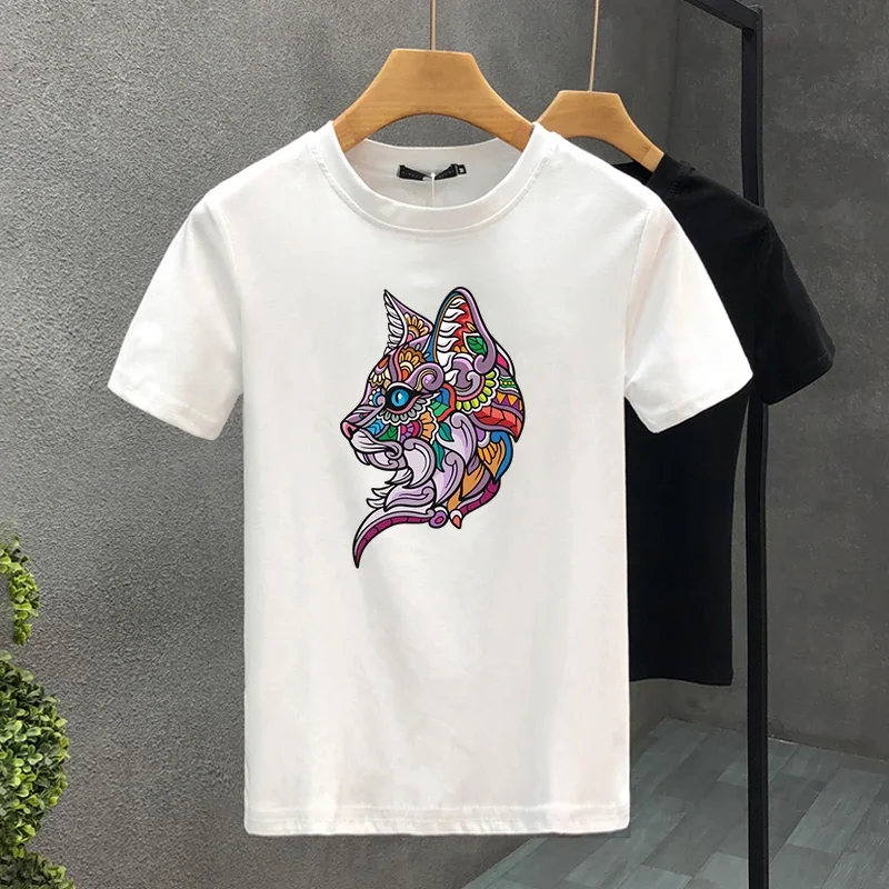 Luxury Brand Cat Head 100% Cotton High Quality Print Couple Tees Summer Harajuku For Men/Women Short Sleeve T-shirt Asian Size
Luxury Brand Cat Head 100% Cotton High Quality Print Couple Tees Summer Harajuku For Men/Women Short Sleeve T-shirt Asian Size