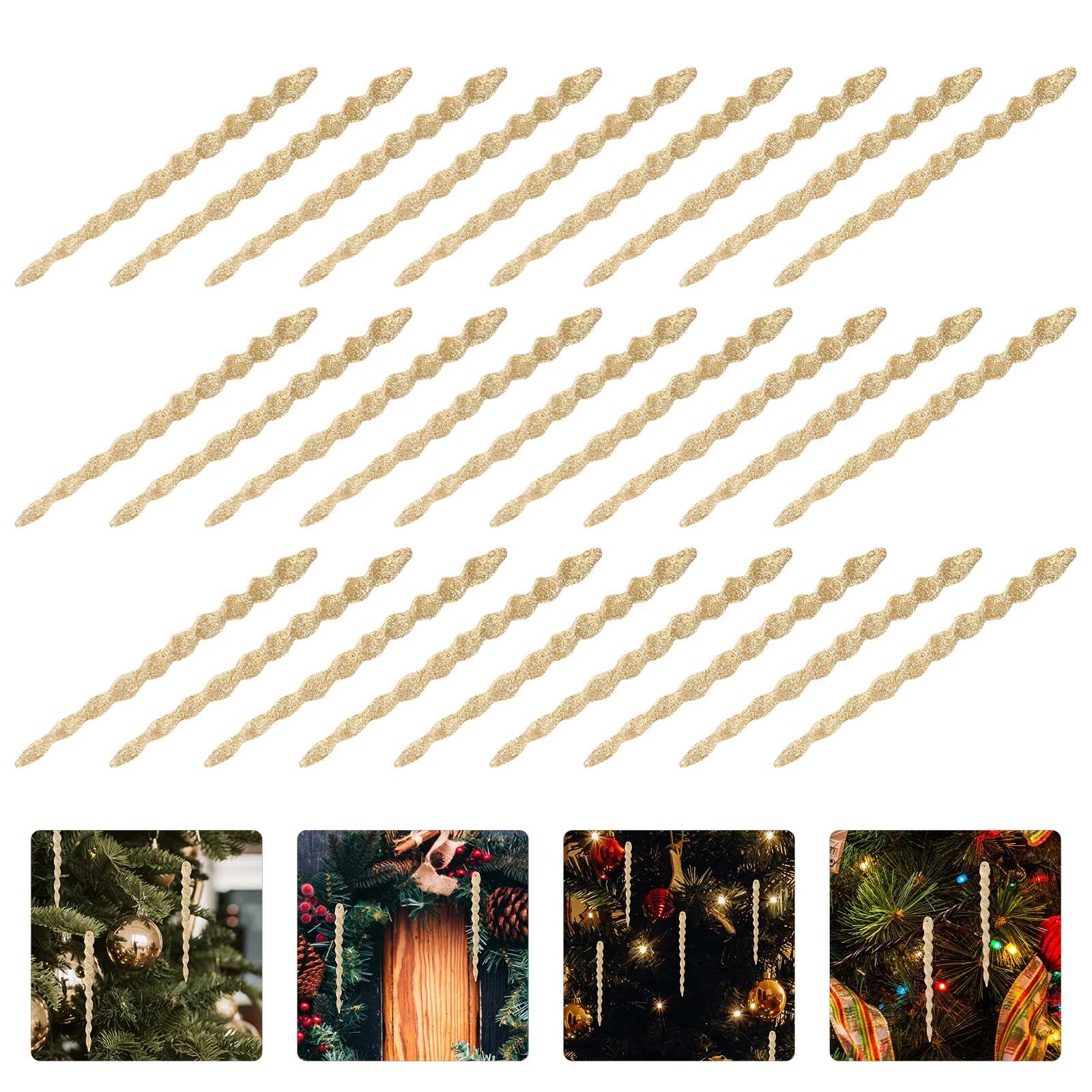 60 Pcs Decoration Ice Hanging Christmas Ornaments Icicles Decorate Tree Golden for
60 Pcs Decoration Ice Hanging Christmas Ornaments Icicles Decorate Tree Golden for