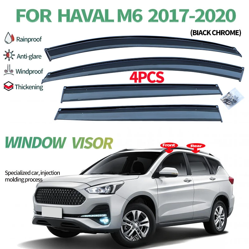 Rainproof Thickening Window Visor Side Window Deflector Weather Shield For GWM Haval M6 Plus 2017 2018 2019 2020
Rainproof Thickening Window Visor Side Window Deflector Weather Shield For GWM Haval M6 Plus 2017 2018 2019 2020