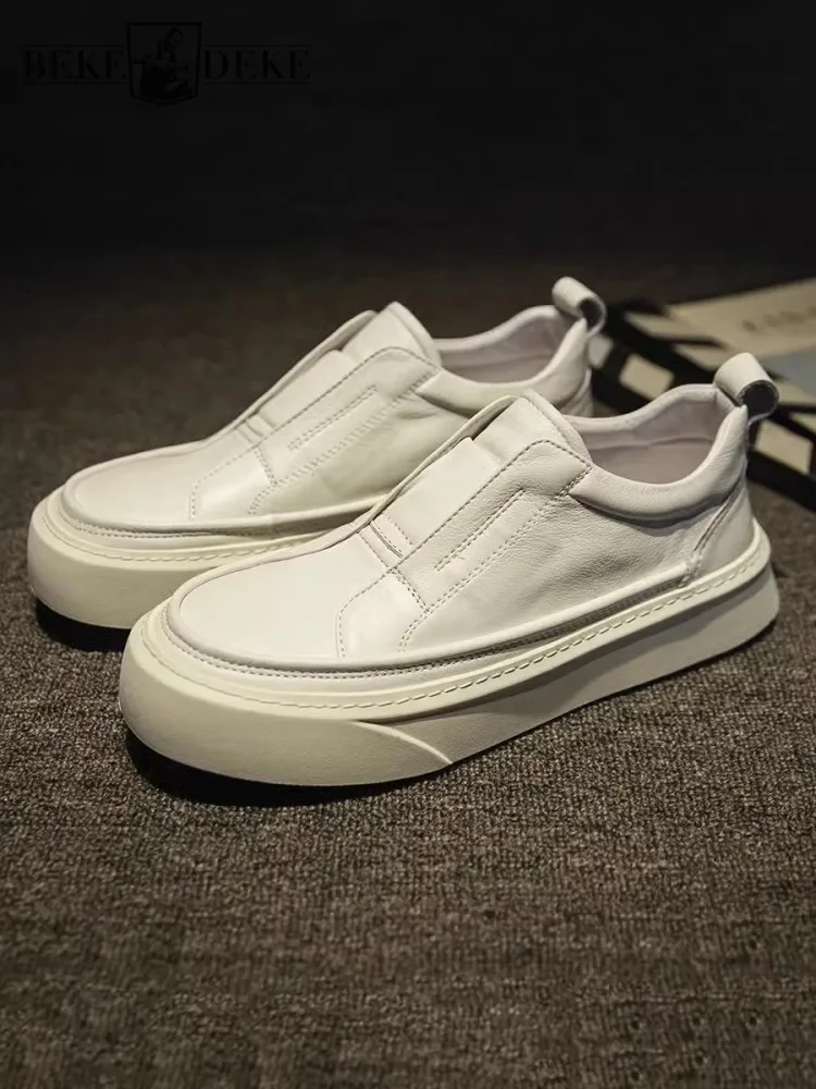 Mens Breathable Genuine Leather Casual Shoes Spring Summer Slip-On Thick Bottom Solid Color Fashion Loafers Men Walking Shoes
Mens Breathable Genuine Leather Casual Shoes Spring Summer Slip-On Thick Bottom Solid Color Fashion Loafers Men Walking Shoes