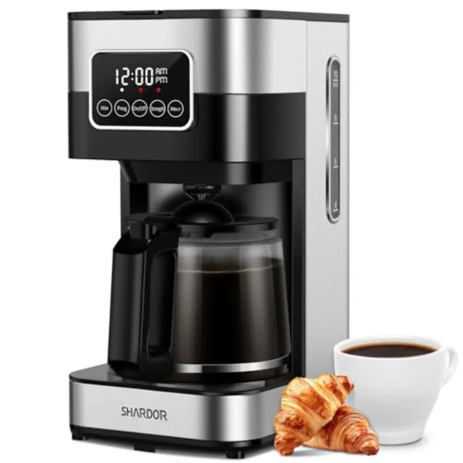 10-Cup Programmable Coffee Maker Regular and Strong Brew Drip Coffee Machine for Home and Office Auto Shut Off Permanent Filter
10-Cup Programmable Coffee Maker Regular and Strong Brew Drip Coffee Machine for Home and Office Auto Shut Off Permanent Filter