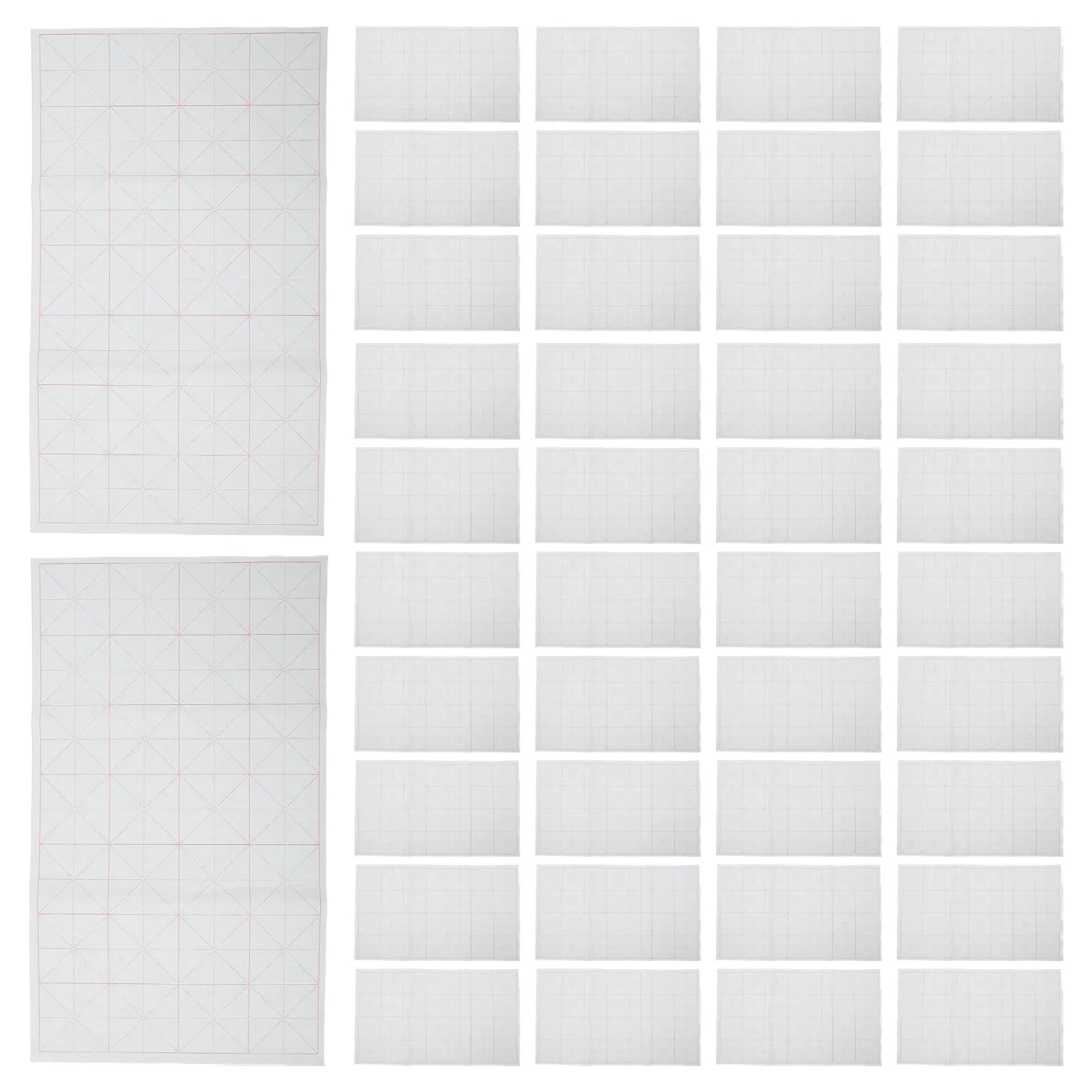 50Pcs Chinese Xuan Paper Semi-Ripe Rice Paper Sheet Grid for Brush Ink Writing Art Calligraphy Practice Sheets Beginner Student
50Pcs Chinese Xuan Paper Semi-Ripe Rice Paper Sheet Grid for Brush Ink Writing Art Calligraphy Practice Sheets Beginner Student