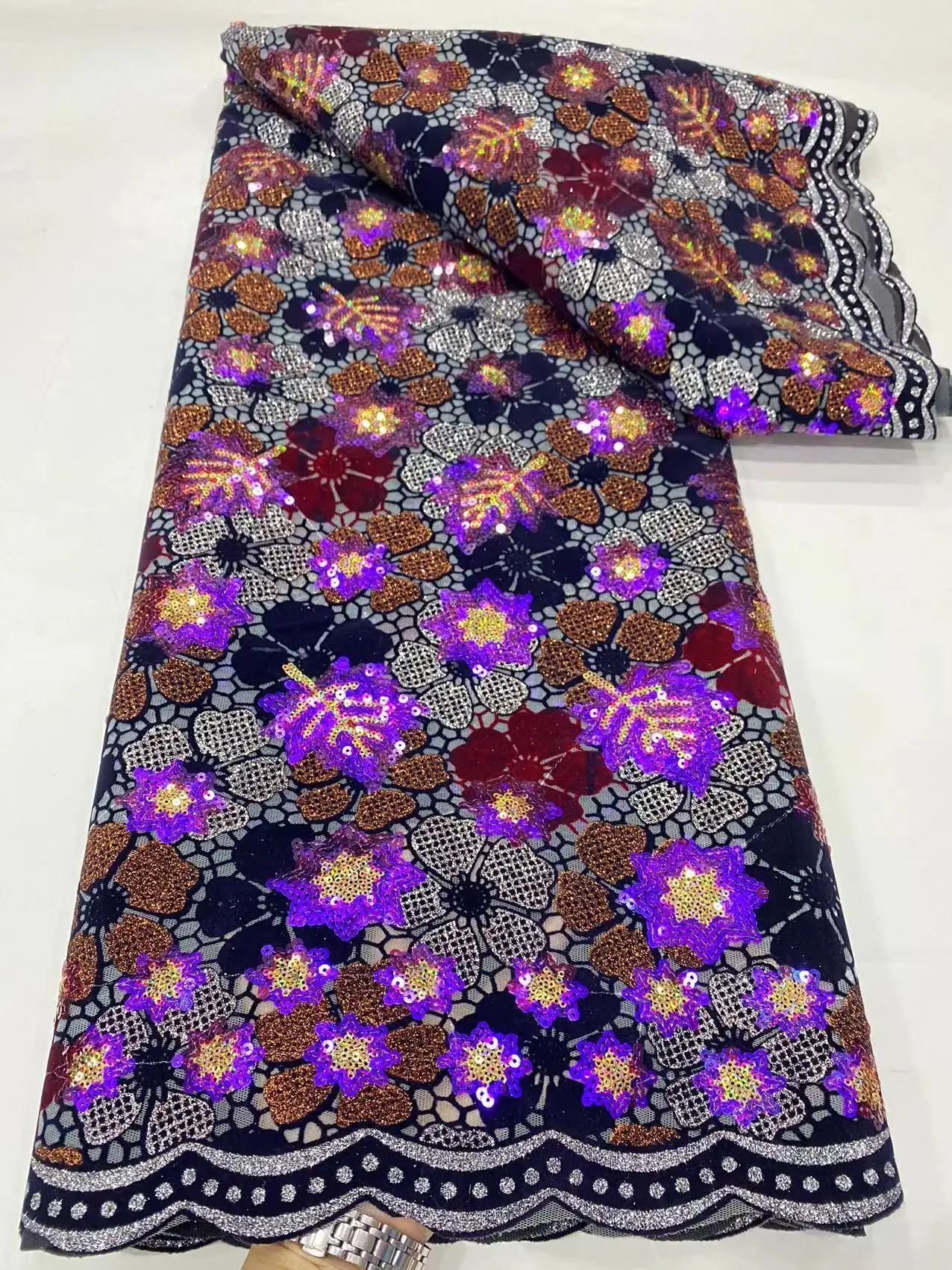 Wine African Sequins Net Lace Fabric 2024 Latest French Nigerian Embroidery Mesh Lace Fabric For Wedding Party Dress Sewing
Wine African Sequins Net Lace Fabric 2024 Latest French Nigerian Embroidery Mesh Lace Fabric For Wedding Party Dress Sewing