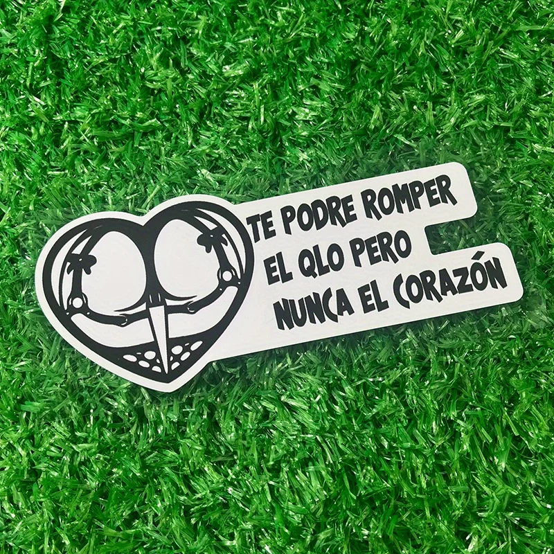 2D Flat Skeleton Heart Spanish Quote Holographic Sticker, Waterproof PVC Decal for Motorcycle Helmet, Car Bumper and Luggage Box
2D Flat Skeleton Heart Spanish Quote Holographic Sticker, Waterproof PVC Decal for Motorcycle Helmet, Car Bumper and Luggage Box
