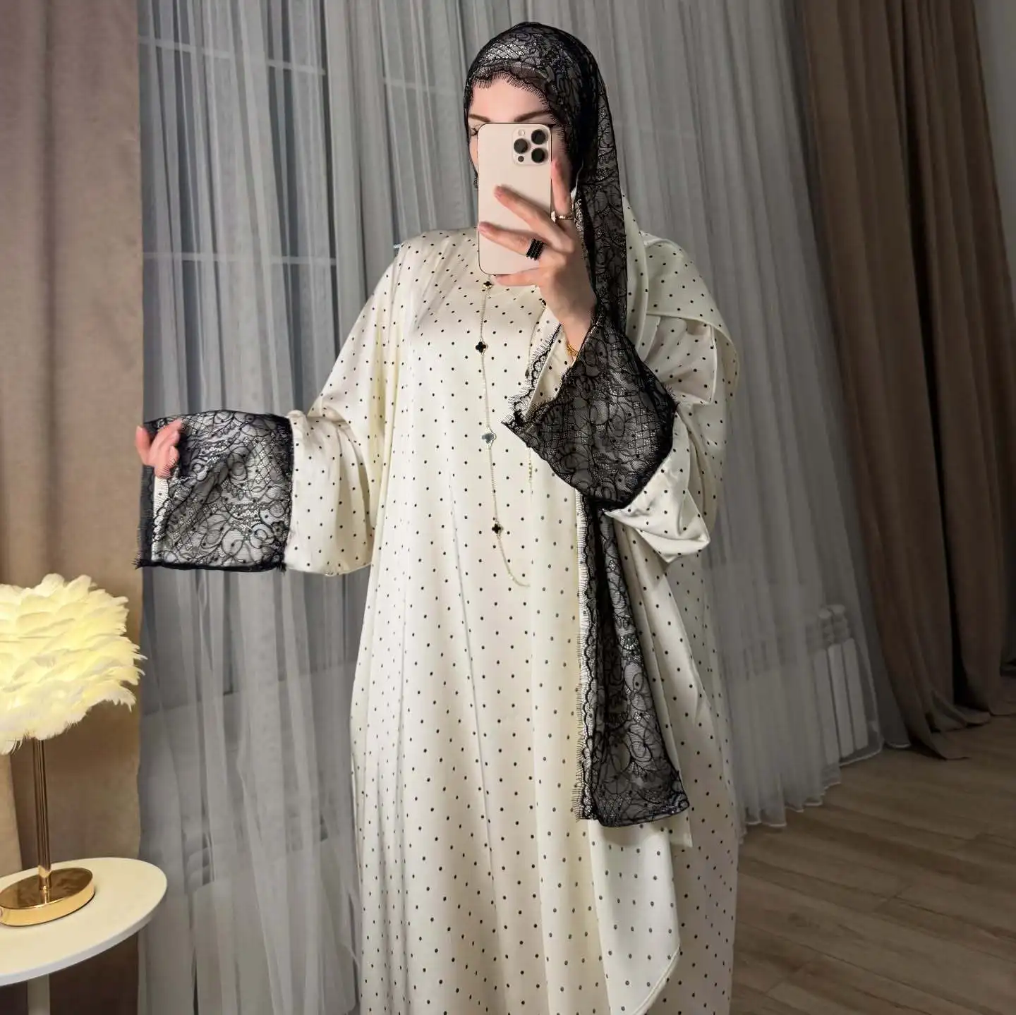 Dress Hijab Suit Women Eid Muslim Dresses Khimar 2 Piece Set Lace Wave Dot Print Robe Ramadan Morocco Kaftan Vestidos Jalabiya
Dress Hijab Suit Women Eid Muslim Dresses Khimar 2 Piece Set Lace Wave Dot Print Robe Ramadan Morocco Kaftan Vestidos Jalabiya