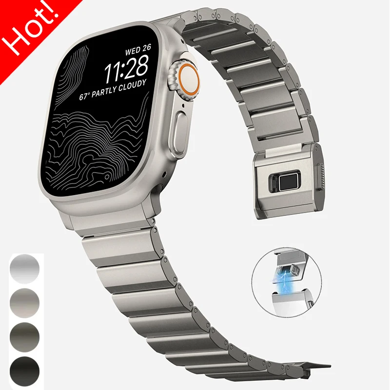 Magnetic Stianless Steel Strap for Apple Watch Band Ultra 2 49mm 44mm 42mm 45mm Metal Bracelet for IWatch Series 9 8 7 6 5 4 SE
Magnetic Stianless Steel Strap for Apple Watch Band Ultra 2 49mm 44mm 42mm 45mm Metal Bracelet for IWatch Series 9 8 7 6 5 4 SE