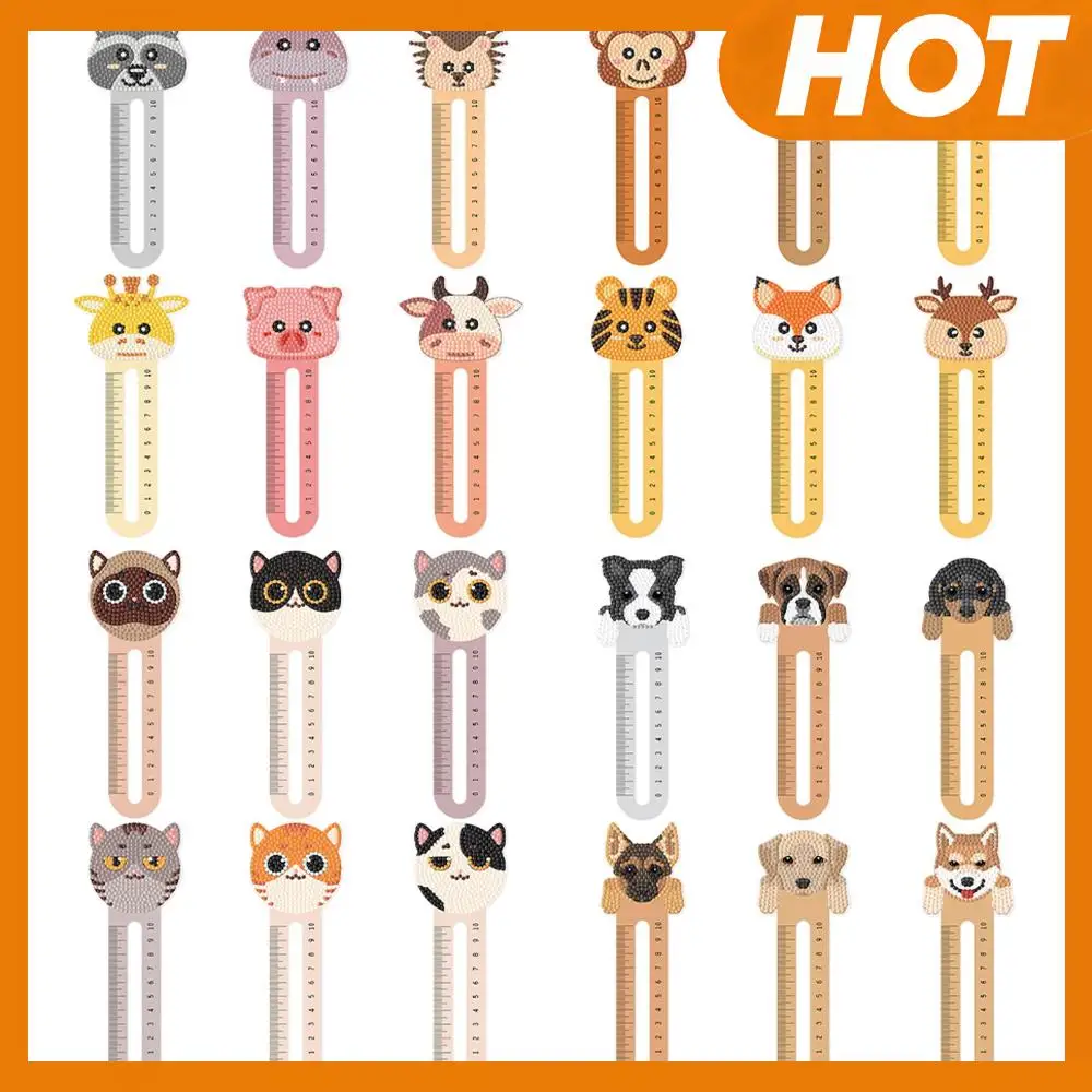 6pcs Cute Animal Series 2D/Flat DIY Diamond Painting Bookmark Ruler Gift for Book Lovers Mosaic Art Supplies
6pcs Cute Animal Series 2D/Flat DIY Diamond Painting Bookmark Ruler Gift for Book Lovers Mosaic Art Supplies