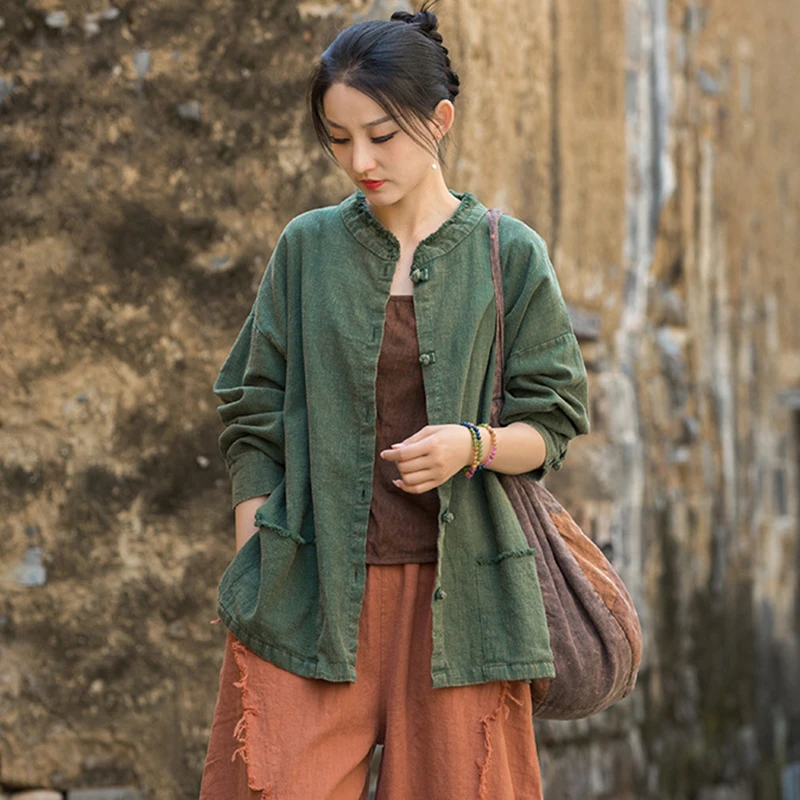 Новое поступление 2024, весеннее винтажное стильное однотонное женское повседневное пальто с воротником-стойкой M1284, женские хлопковые льняные куртки с длинными рукавами
Новое поступление 2024, весеннее винтажное стильное однотонное женское повседневное пальто с воротником-стойкой M1284, женские хлопковые льняные куртки с длинными рукавами