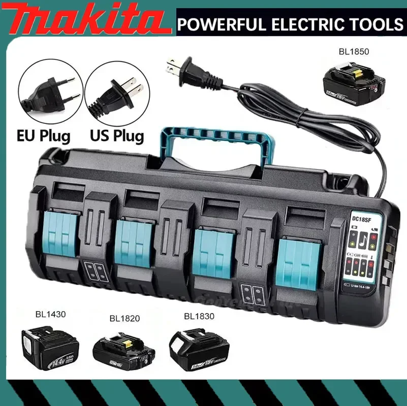 Зарядное устройство Makita DC18SF 4-портовое для литий-ионных аккумуляторов BL1430 BL1830 14.4В 18В с USB-портом для зарядки мобильных телефонов и повербанков DC18RE DC18RD DC18RF
Зарядное устройство Makita DC18SF 4-портовое для литий-ионных аккумуляторов BL1430 BL1830 14.4В 18В с USB-портом для зарядки мобильных телефонов и повербанков DC18RE DC18RD DC18RF