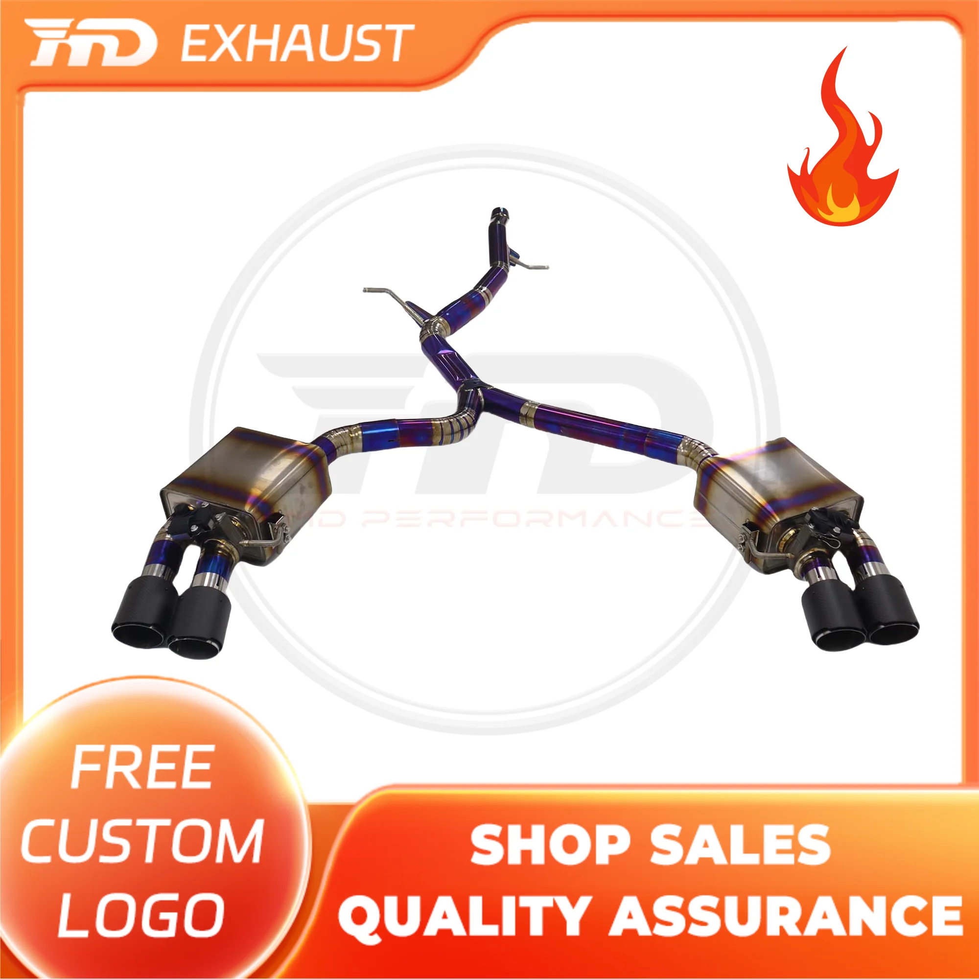 HMD Exclusive Customization For Audi A5 B9 2.0T Titanium Alloy Exhaust Catback High Performance Pipe With Muffler Tips Car Parts
HMD Exclusive Customization For Audi A5 B9 2.0T Titanium Alloy Exhaust Catback High Performance Pipe With Muffler Tips Car Parts