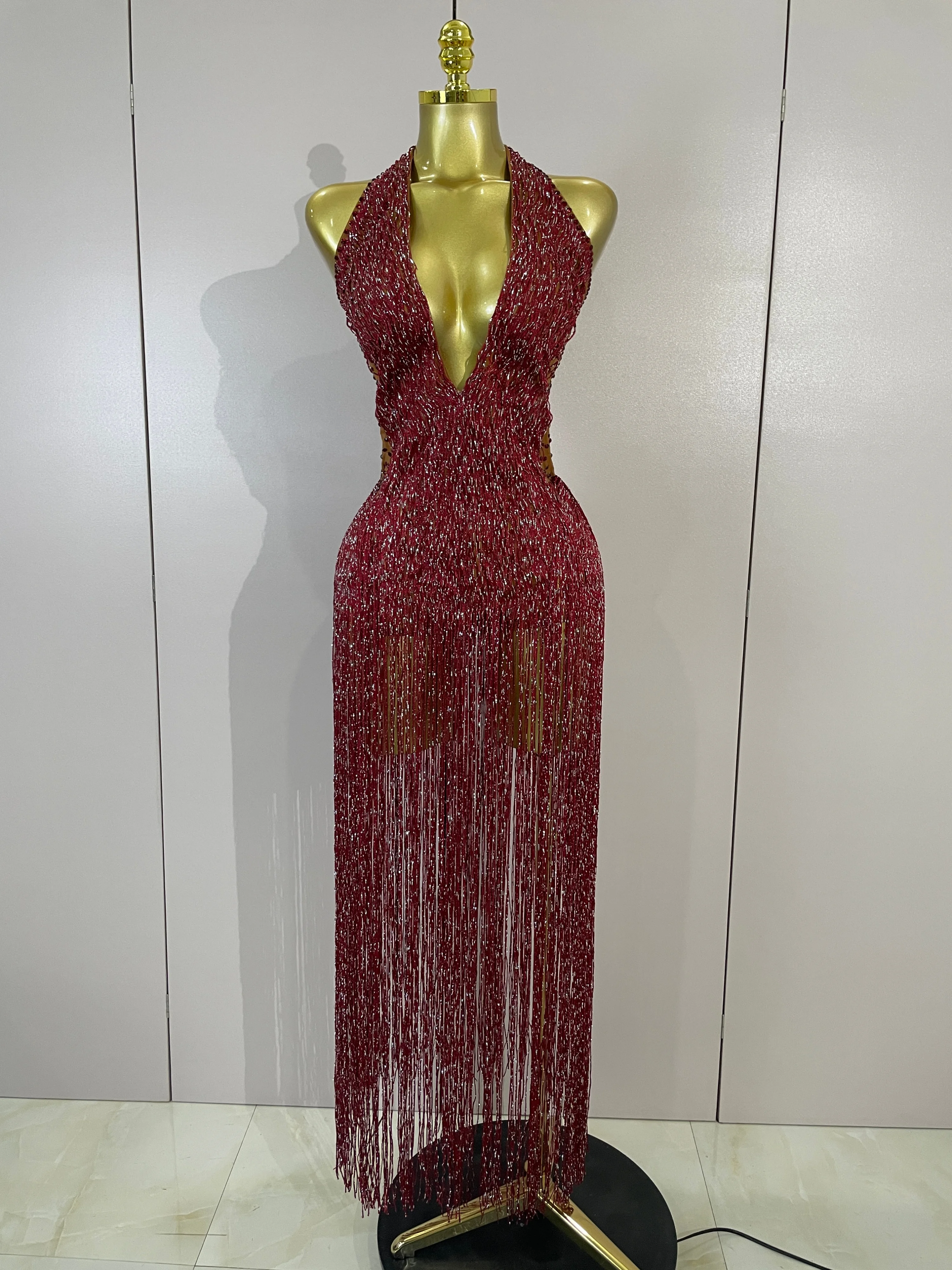 Luxury Sparkly Rhinestones Tassel Mesh Stretch Bodysuit Women Birthday Party Nightclub Singer Dancer Performance Stage Costume
Luxury Sparkly Rhinestones Tassel Mesh Stretch Bodysuit Women Birthday Party Nightclub Singer Dancer Performance Stage Costume
