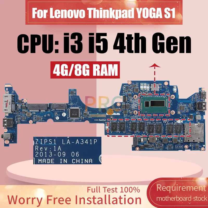 For LENOVO Thinkpad YOGA S1 Laptop Motherboard LA-A341P i3 i5 4th Gen 4G 8G RAM 04X5232 00HT127 04X5233 Notebook Mainboard
For LENOVO Thinkpad YOGA S1 Laptop Motherboard LA-A341P i3 i5 4th Gen 4G 8G RAM 04X5232 00HT127 04X5233 Notebook Mainboard