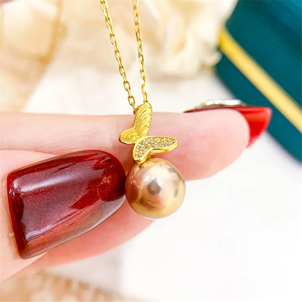 DIY Pearl Accessories S925 Sterling Silver Pendant with Empty Support K Gold Jade Necklace Pendant for Women Fit 8-12mm Beads
DIY Pearl Accessories S925 Sterling Silver Pendant with Empty Support K Gold Jade Necklace Pendant for Women Fit 8-12mm Beads
