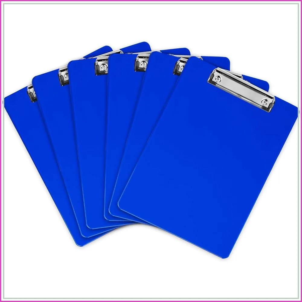 6-Pack Low Profile Clipboard, Letter Size, Flat Clip, A4 Acrylic, Back to School Supplies
6-Pack Low Profile Clipboard, Letter Size, Flat Clip, A4 Acrylic, Back to School Supplies