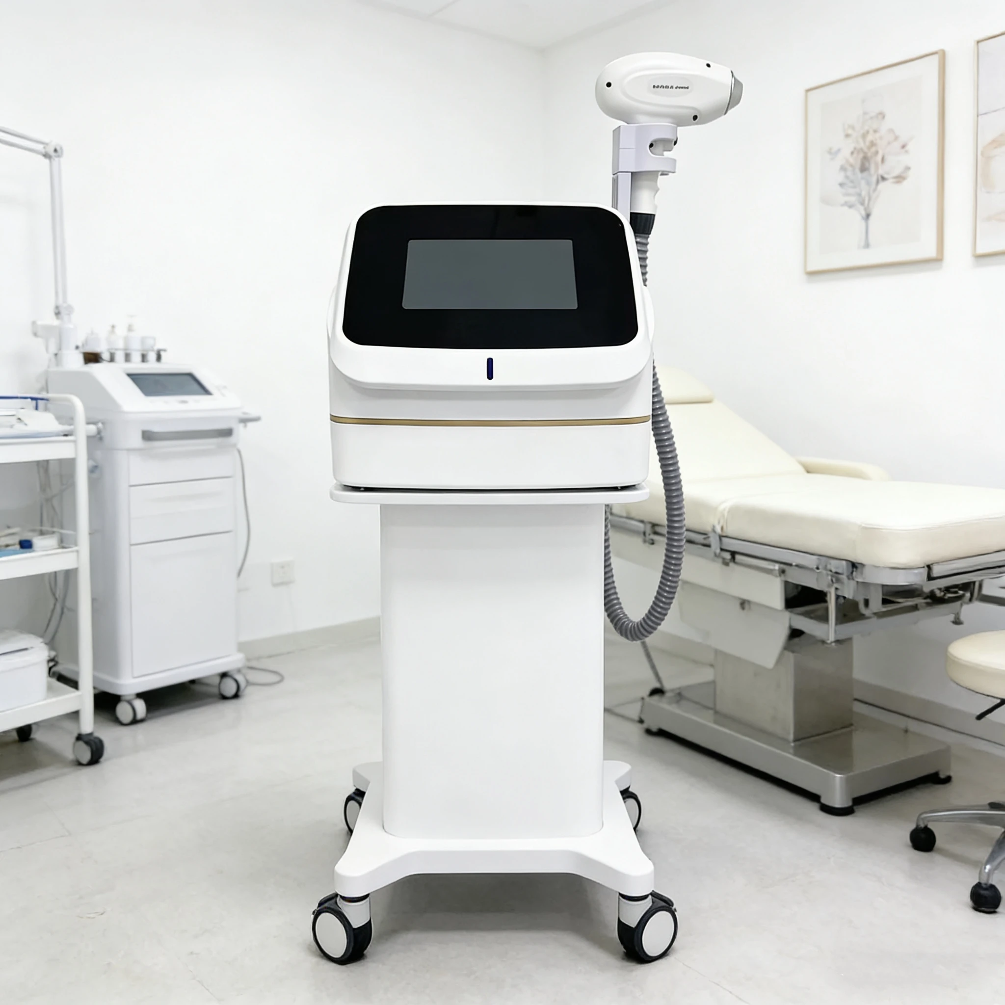 Mini 808nm Diode Laser Hair Removal Machine with External Water Tank Ice Titanium Handle for Salon Semiconductor Cooling
Mini 808nm Diode Laser Hair Removal Machine with External Water Tank Ice Titanium Handle for Salon Semiconductor Cooling