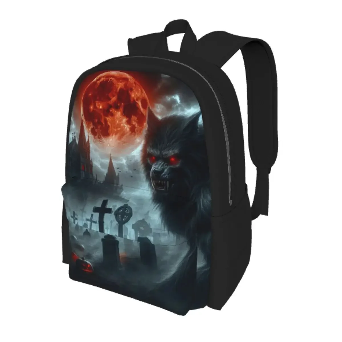 Werewolf With Red Eyes And Red Moon Halloween Pumpkin Student Backpack School Bag Hiking Travel Daypack Bookbag Shoulder Bags
Werewolf With Red Eyes And Red Moon Halloween Pumpkin Student Backpack School Bag Hiking Travel Daypack Bookbag Shoulder Bags