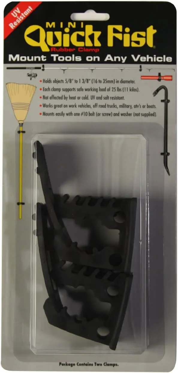 Mini Clamp for Mounting Tools & Equipment, 5/8"-1-3/8" Diameter, 2 Pack, Supports 25 lbs Each
Mini Clamp for Mounting Tools & Equipment, 5/8"-1-3/8" Diameter, 2 Pack, Supports 25 lbs Each