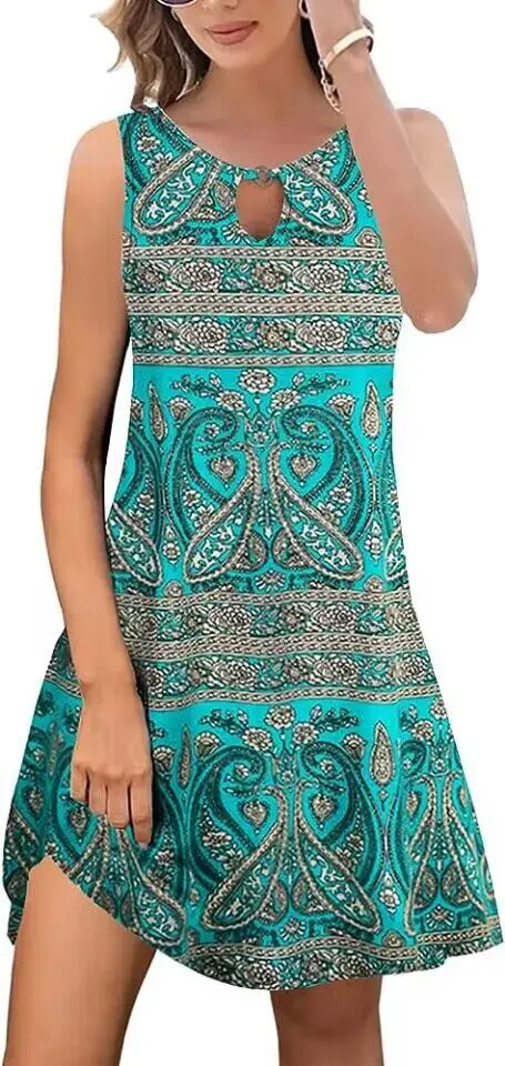 Bohemian Printed Mini Dresses for Women Sleeveless O Neck Hollow Out A-line Dress Fashions Casual Vestidos 2024 Summer Clothes
Bohemian Printed Mini Dresses for Women Sleeveless O Neck Hollow Out A-line Dress Fashions Casual Vestidos 2024 Summer Clothes